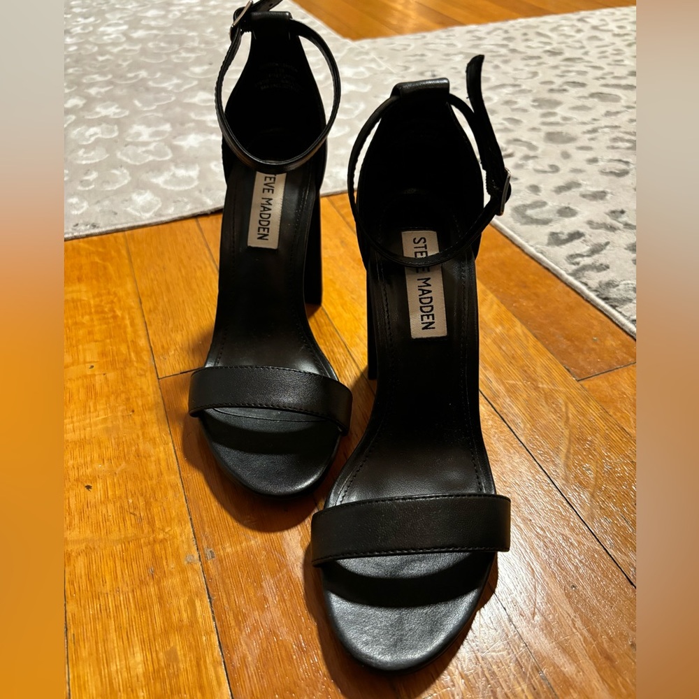 Steve Madden Sandal Heel Black Size 6.5